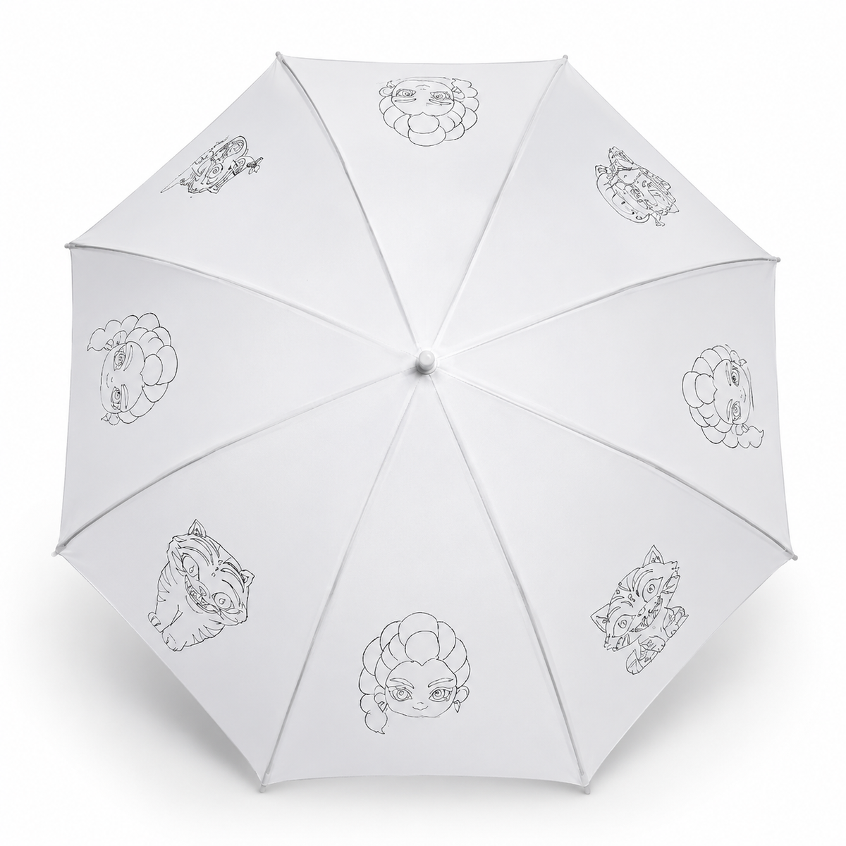KPOP Umbrella DIY - fantasy characters outline